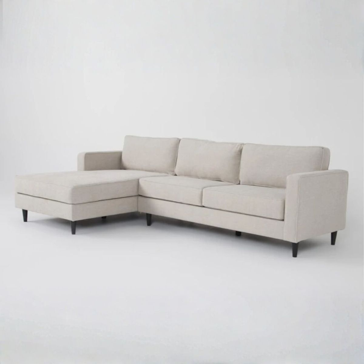 GENERICO - Seccional Calais Izquierdo en Tela Chenille Antifluido con 3 Cojines Decorativos