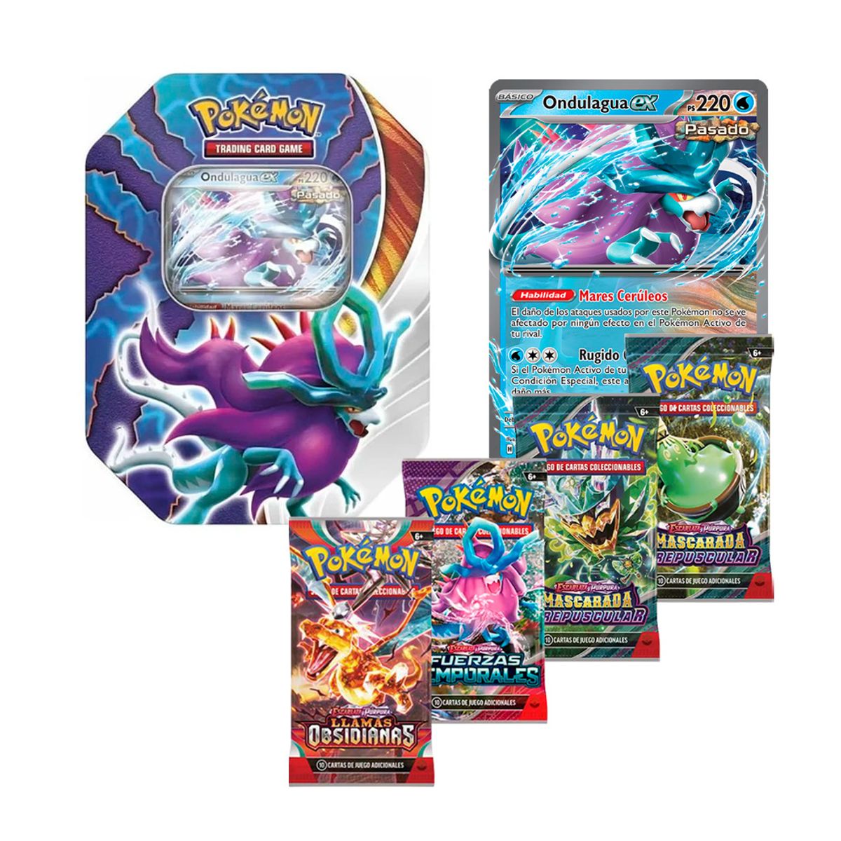 POKEMON - Pokemon TCG Paradox Clash Tin Ondulagua Ex Español