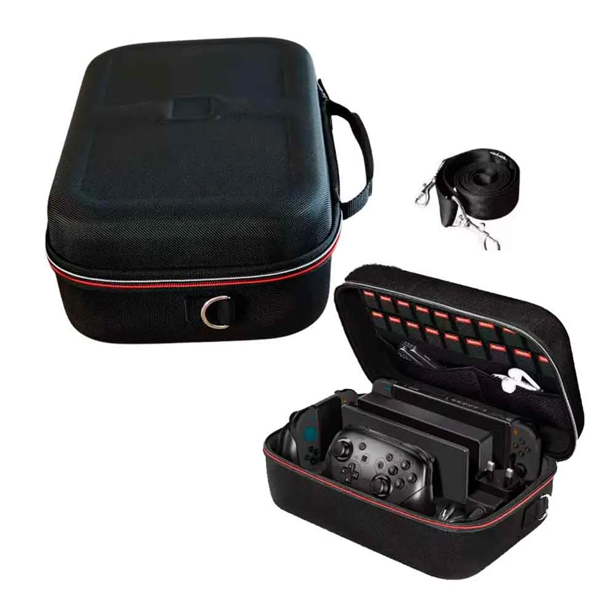 VARIOS - Maleta para Nintendo Switch 2 Grande Resistente Negro