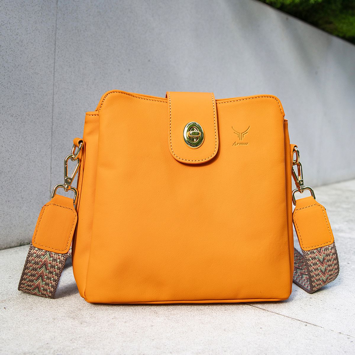 ARMUZ - Cartera de Cuero Vacuno 7778 Para Dama