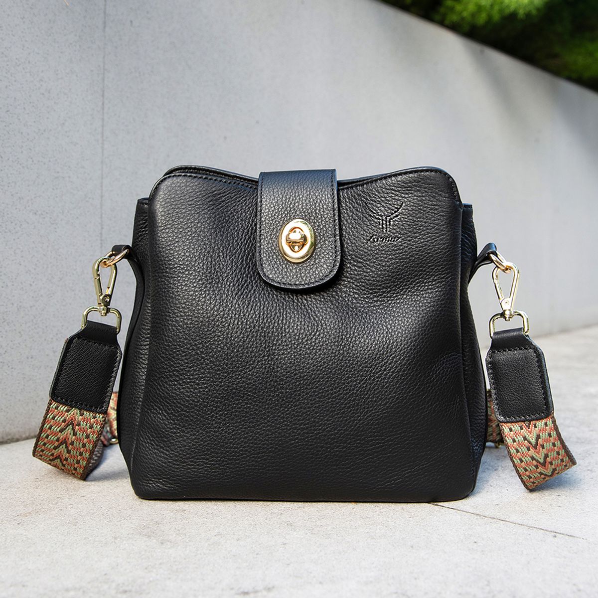 ARMUZ - Cartera de Cuero Vacuno 7778 Para Dama