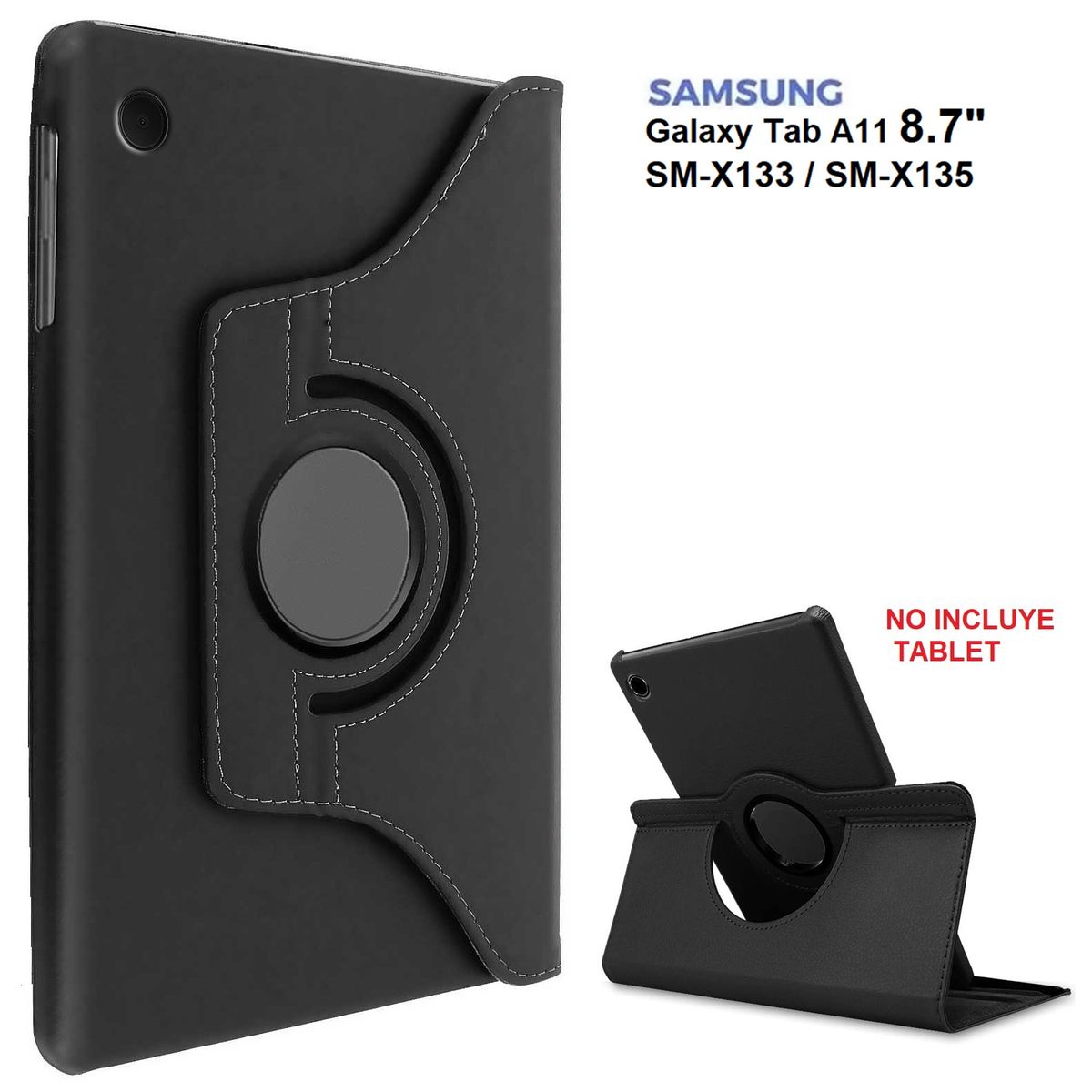 GENERICO - Funda Giratoria 360° para Samsung Tab A11 8.7 SM-X133 X135 Flip Cover
