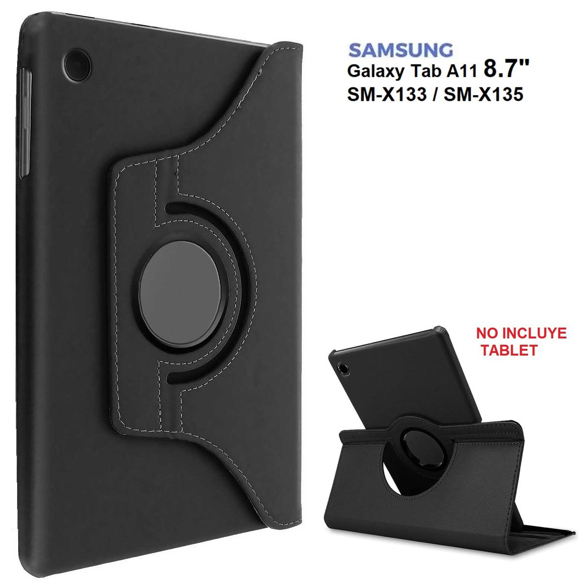 GENERICO - Funda Giratoria 360° para Samsung Tab A11 8.7 SM-X133 X135 Flip Cover