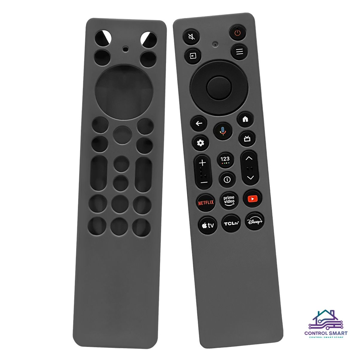 GENERICO - Funda Plomo Oscuro De Silicona Flexible Para Control Tcl Smart Tv Moderno 2025