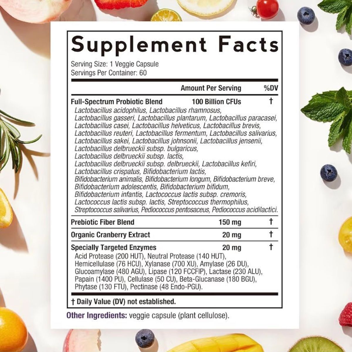 GENERICO - Doctor's Recipes Probiótico para mujeres 100 Billion CFUs - 60 Capsulas