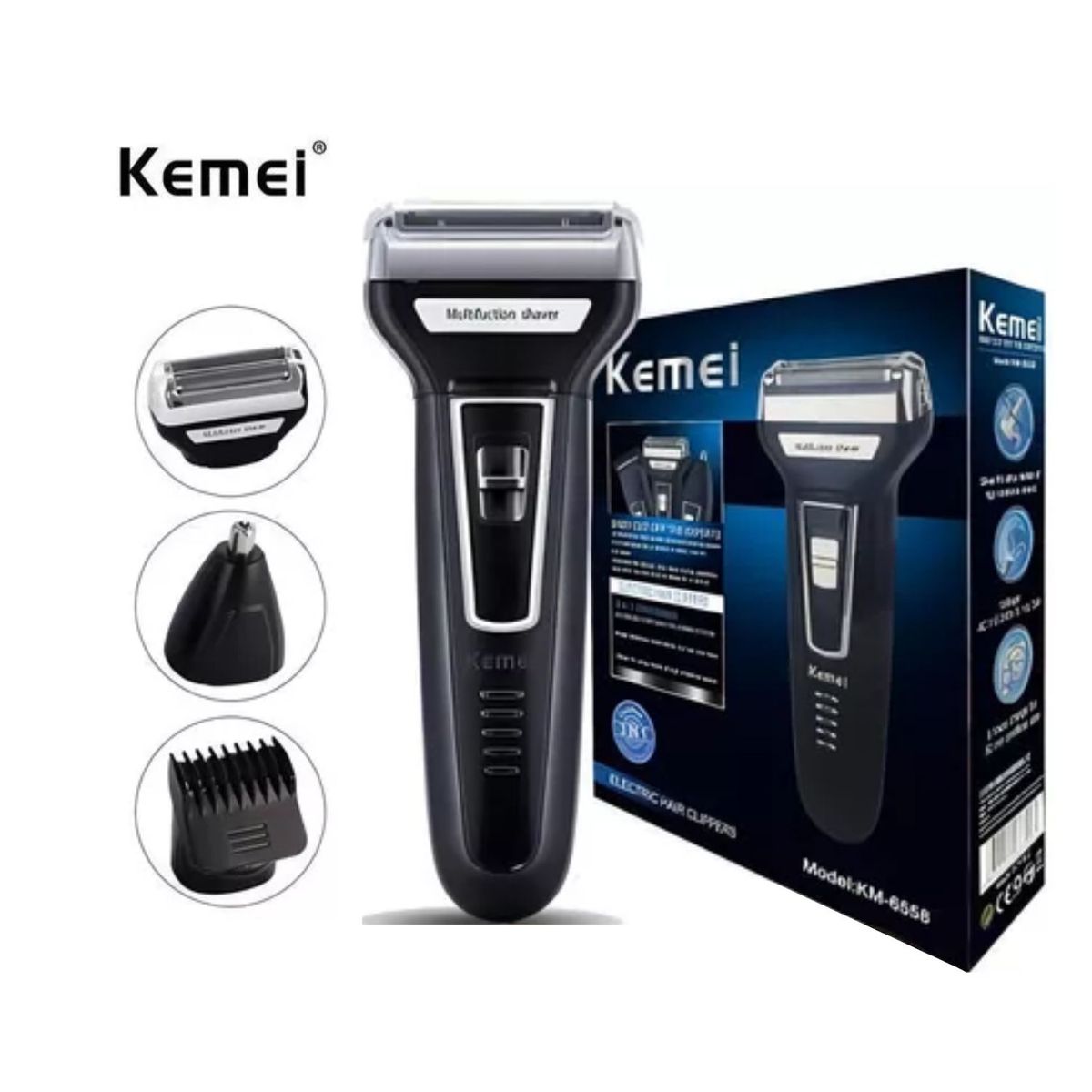 KEMEI - Maquina de Cortar  Cabello  Inalambrico  3en1- KEMEI