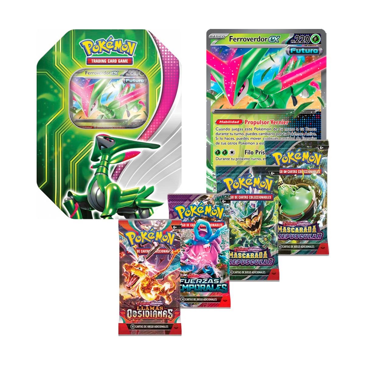 POKEMON - Pokemon TCG Paradox Clash Tin Ferroverdor Ex Español