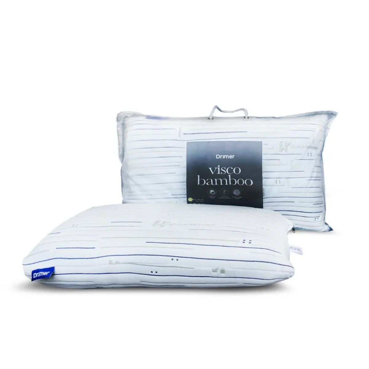 DRIMER - Pack x 2 Almohadas Visco Bamboo - King (80x40 cm)