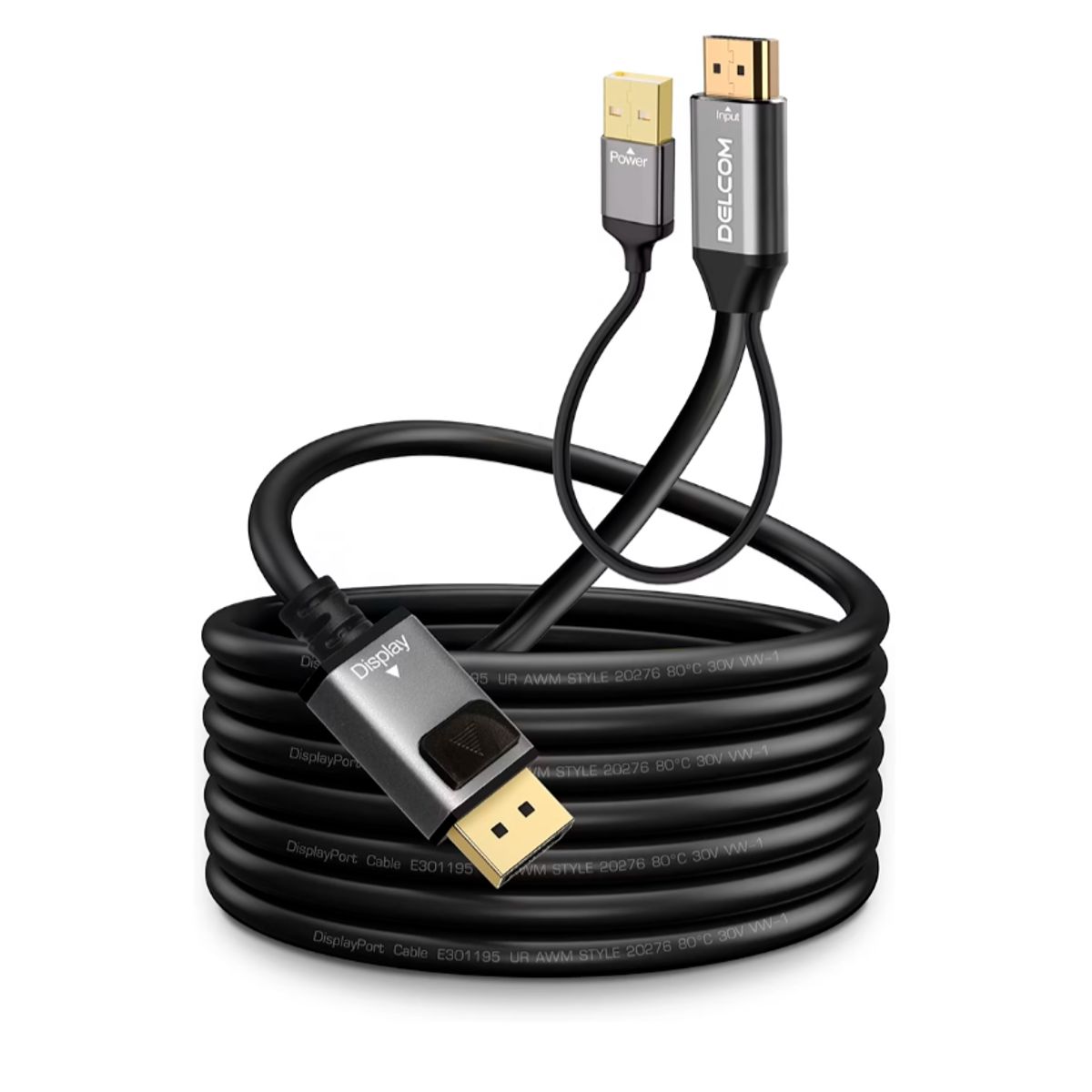 OEM - CABLE HDMI A DISPLAYPORT 4K ACTIVO 2MTS DELCOM DL-HMDMU-02