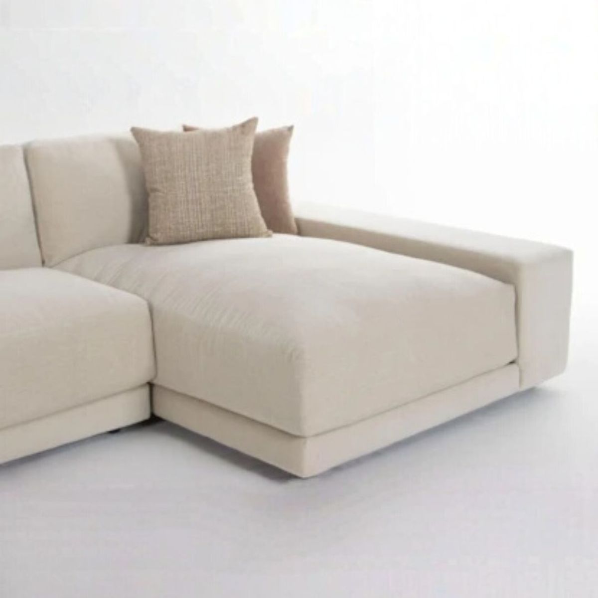 GENERICO - Seccional Oasis Izquierda en Tela Chenille Antifluido con 3 Cojines Decorativos