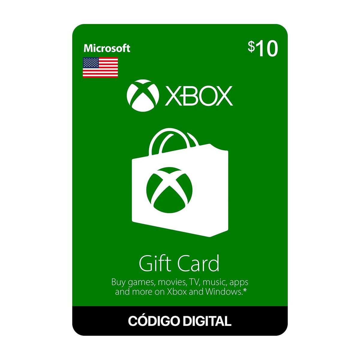 MICROSOFT - Gift Card Xbox Live 10 Código digital