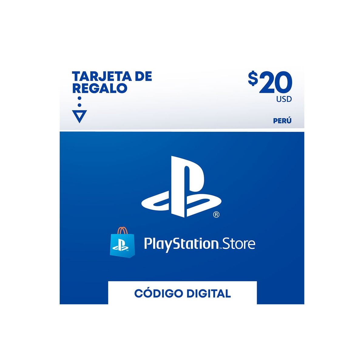 SONY - Tarjeta Gift Card Psn 20 Peru Digital