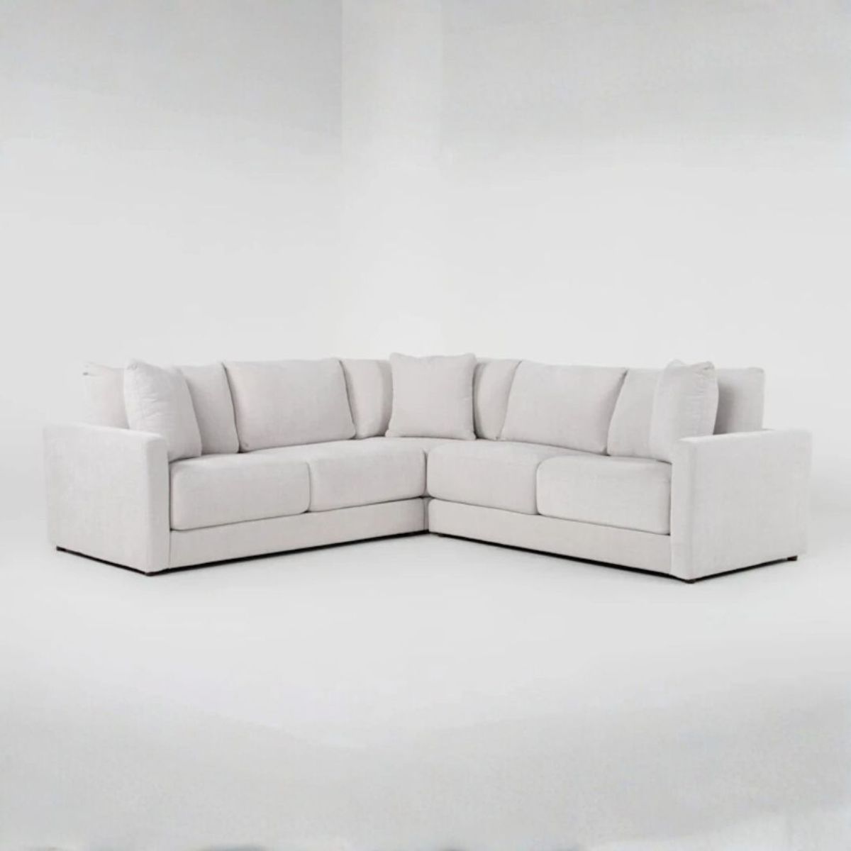 GENERICO - Seccional Alicia en Tela Chenille Antifluido con 4 Cojines Decorativos