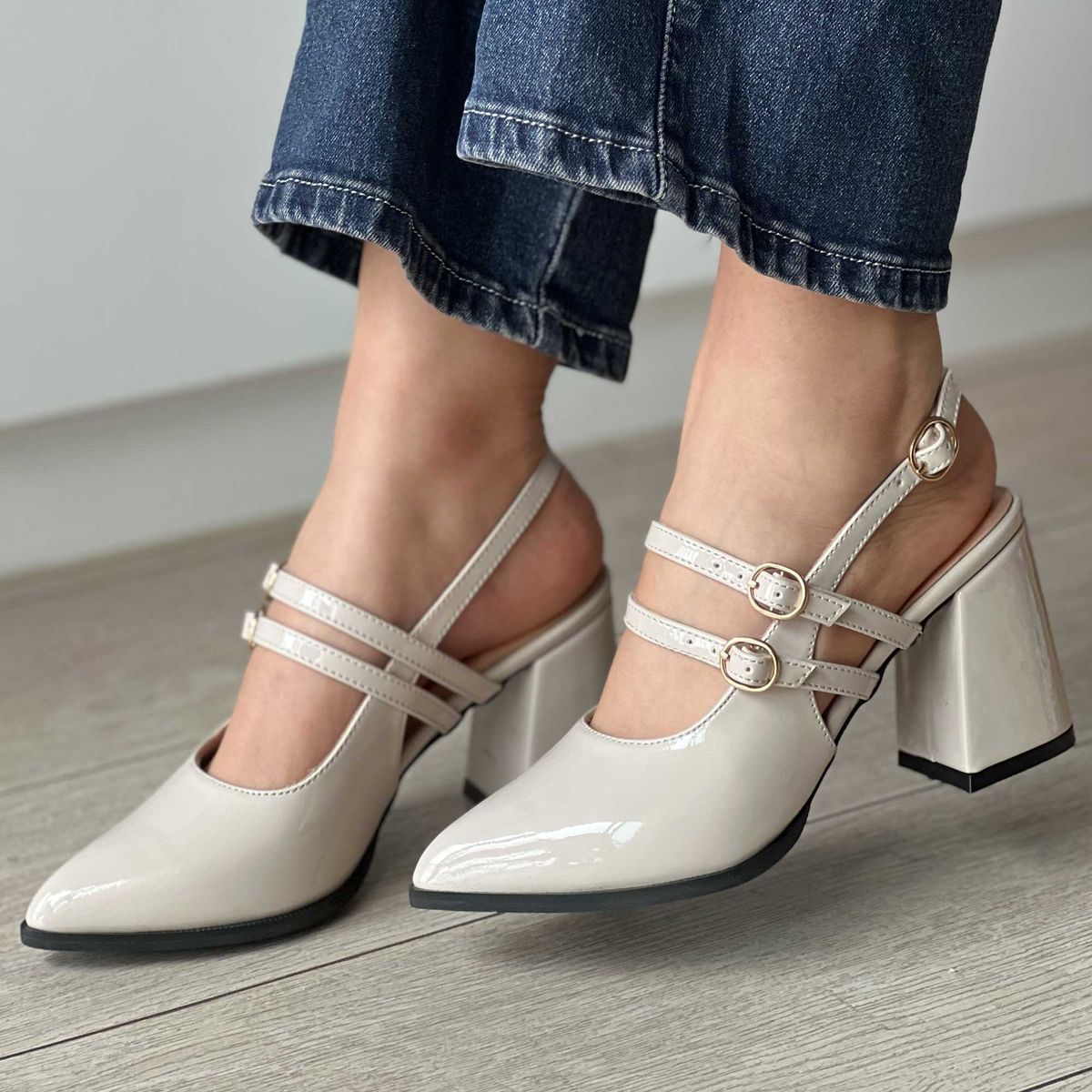 GENERICO - ESTILETO PARA MUJER HUESO CHAROL TACO 7 NAOMI