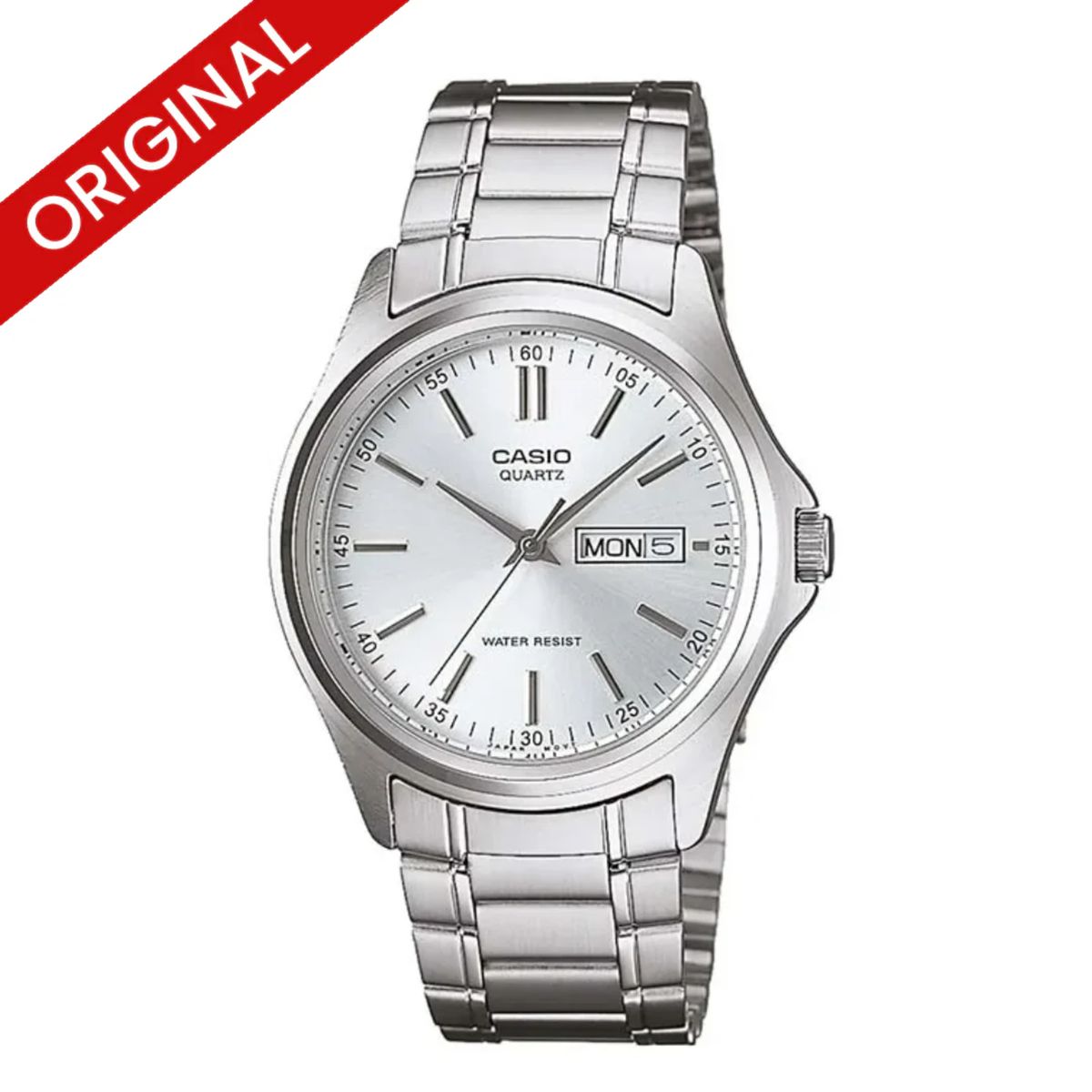 CASIO - RELOJ CASIO ORIGINAL MTP-1239D BLANCO  CAS-57