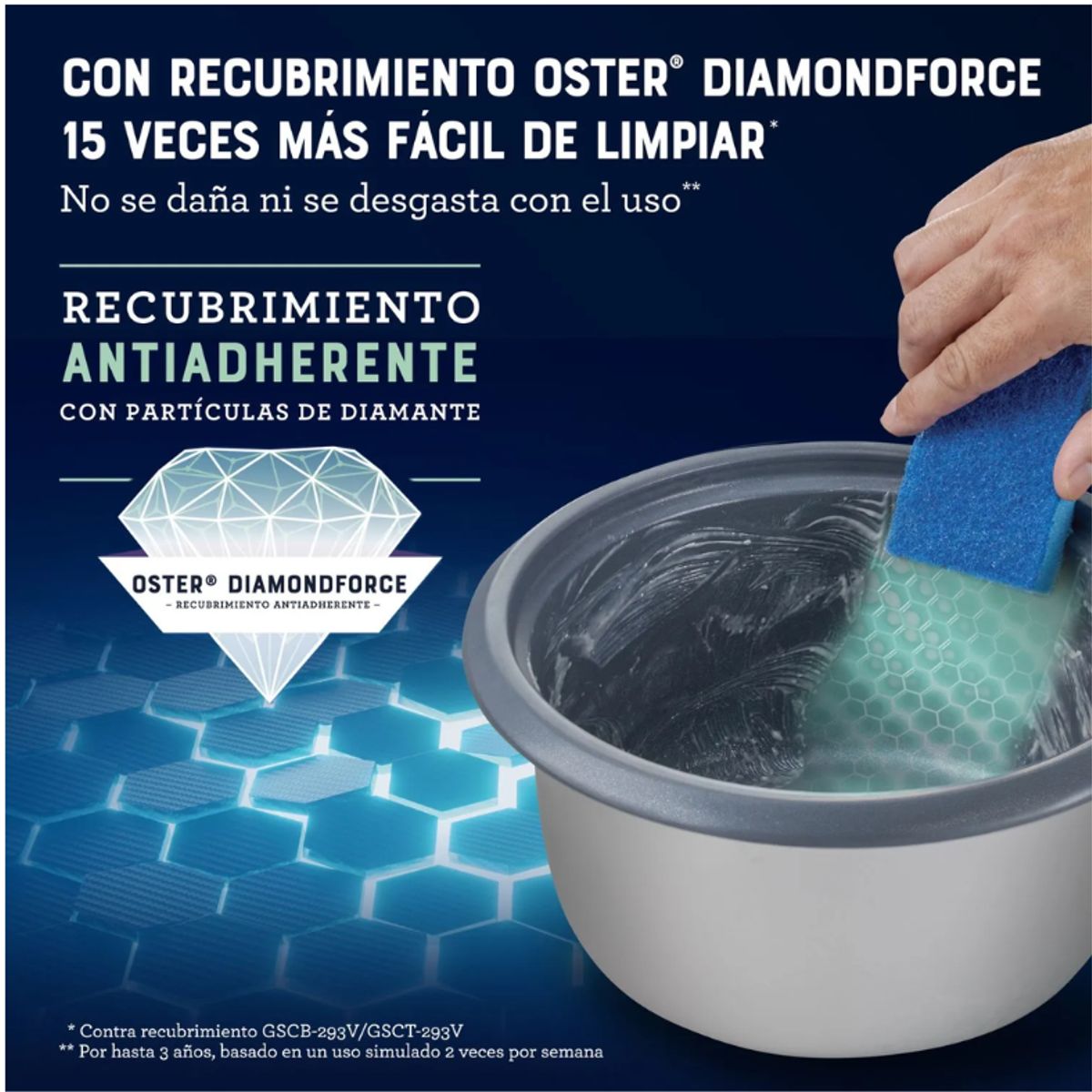 OSTER - ARROCERA DE 10 TAZAS DIAMONDFORCE OSTER GRIS CKSTRCB10DFSKE 053