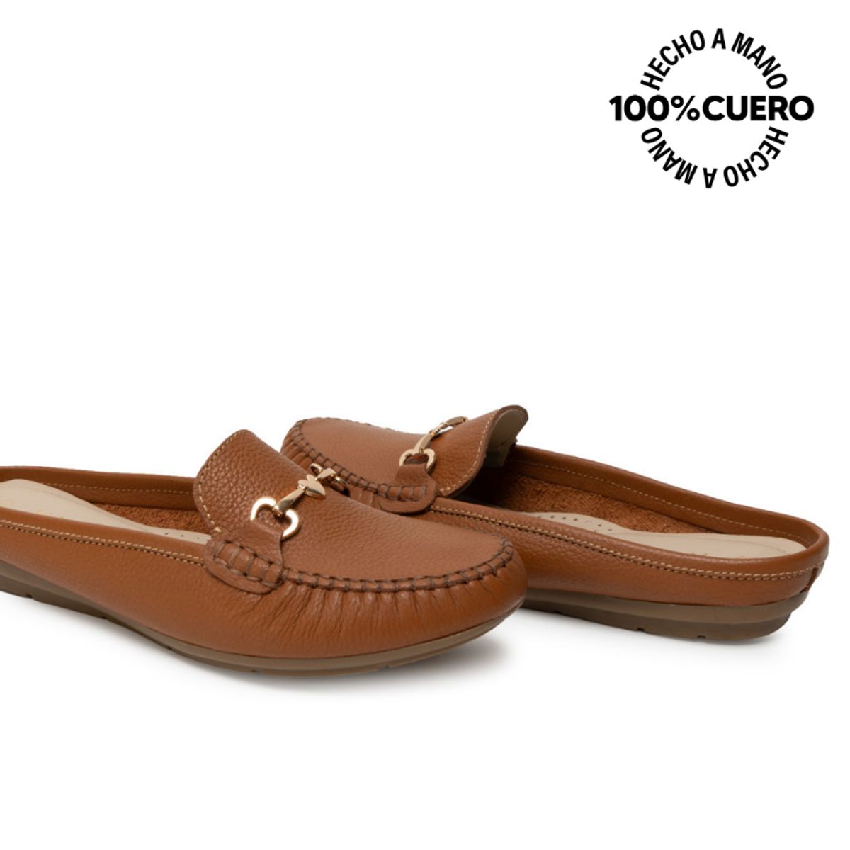 VIALE - Zapato Mocasín Casual CORE-2503 Natural Viale Cuero
