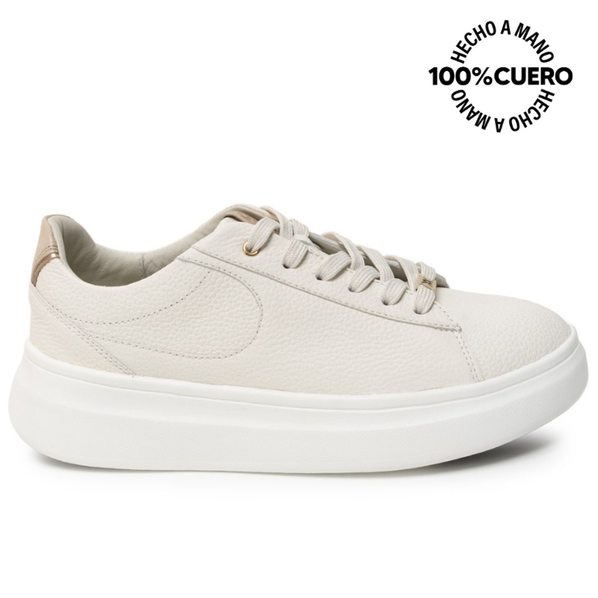 VIALE - Zapatilla Casual REC-2601 Blanco Sof Viale Cuero