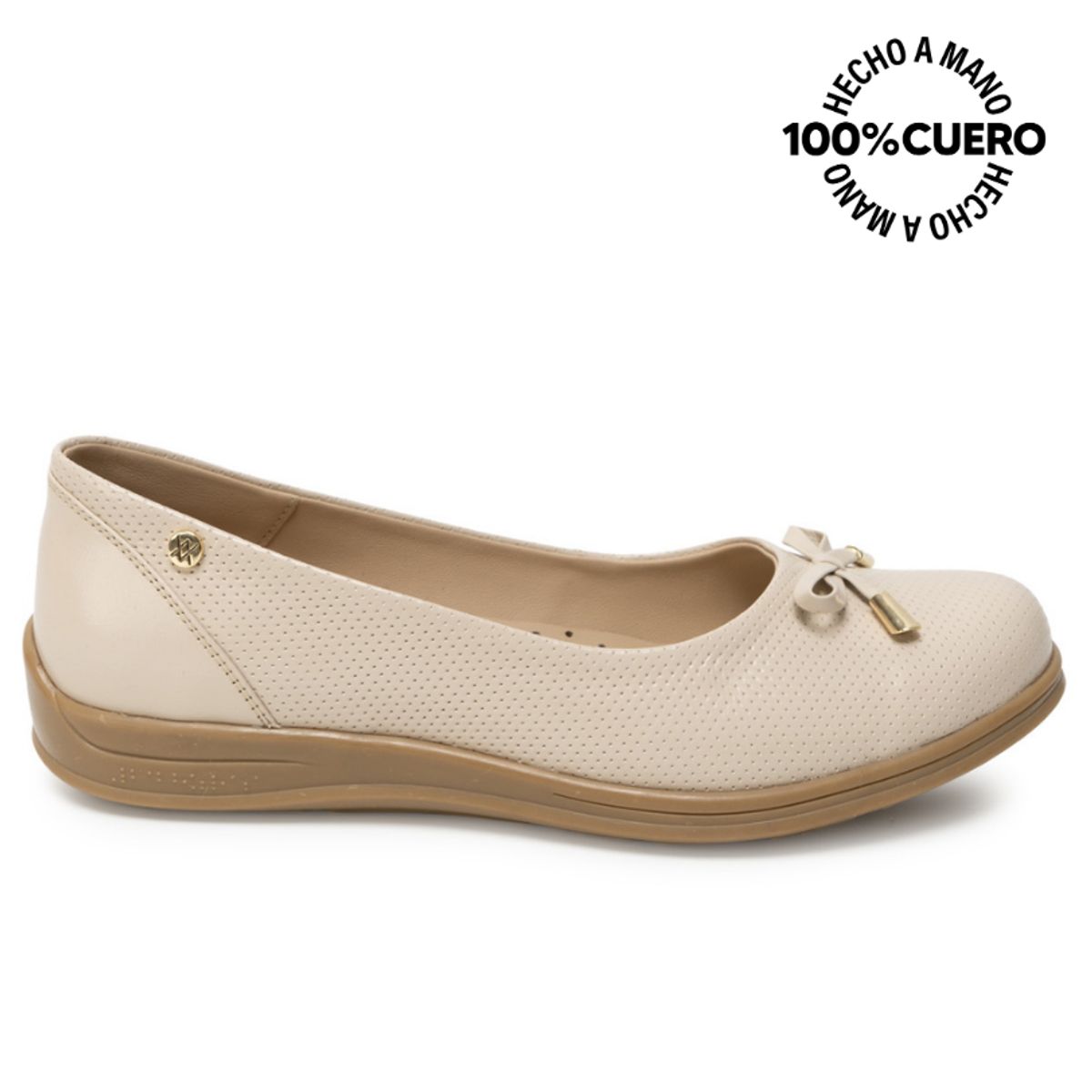 VIALE - Zapato Slip On Casual WIL-2626 Vainilla Viale Cuero