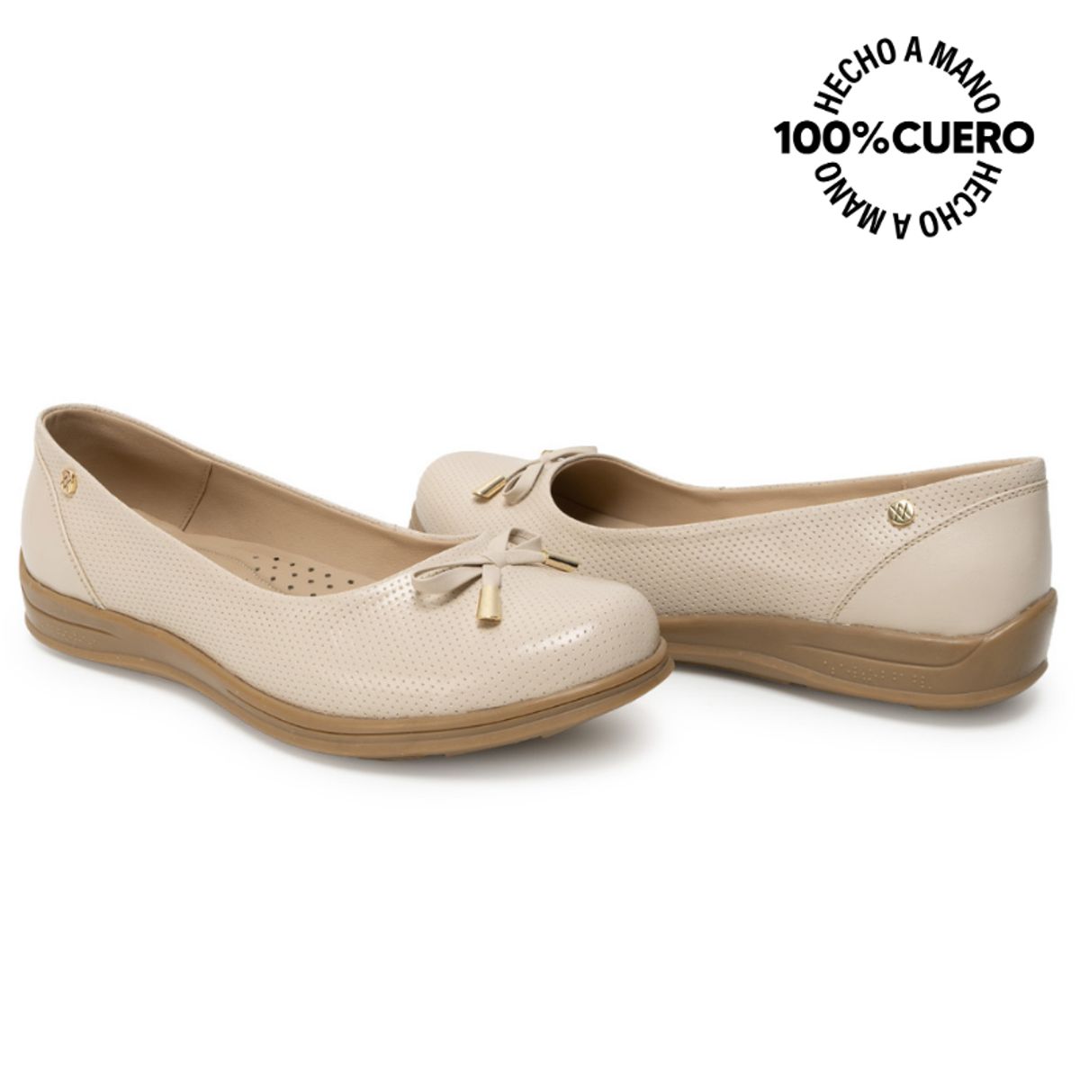 VIALE - Zapato Slip On Casual WIL-2626 Vainilla Viale Cuero