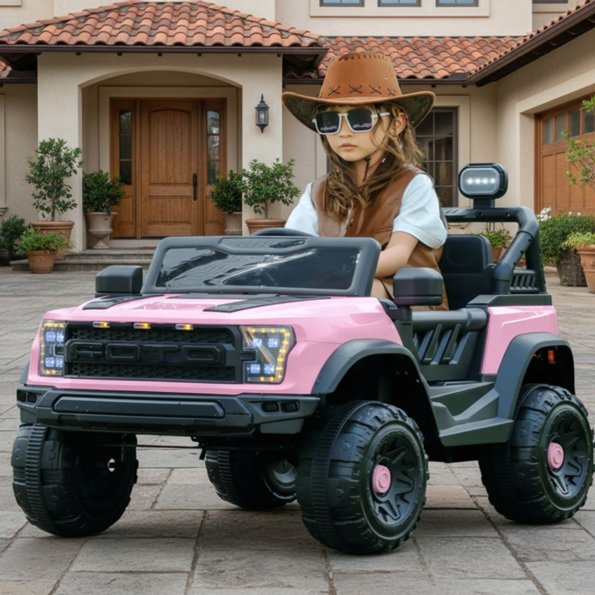 GENERICO - Camioneta para niños - Modelo Ranger For Raptor ROSADO