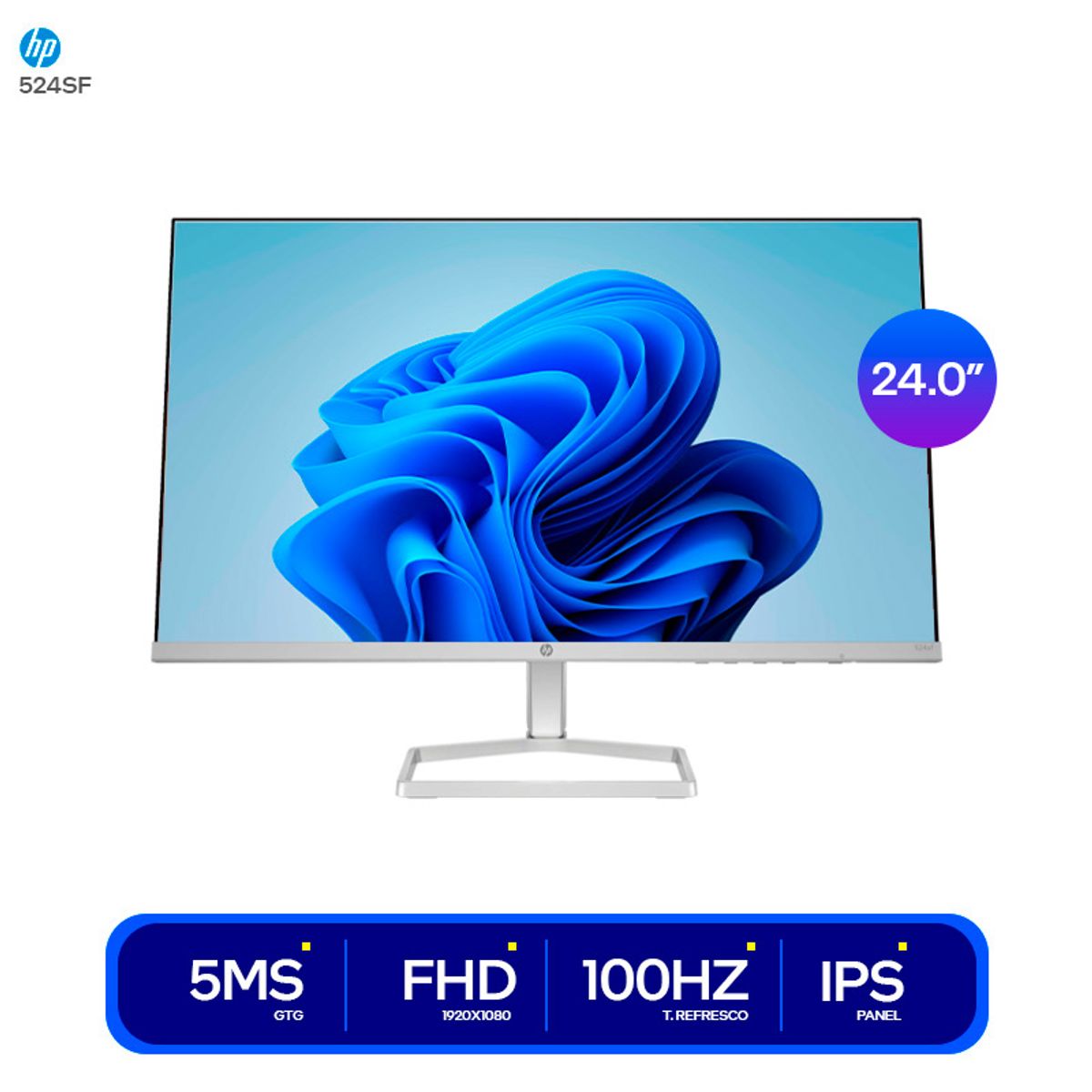 HP - MONITOR HP 524SF 94C17AA 238 NEGRO Panel IPS 100Hz 5ms