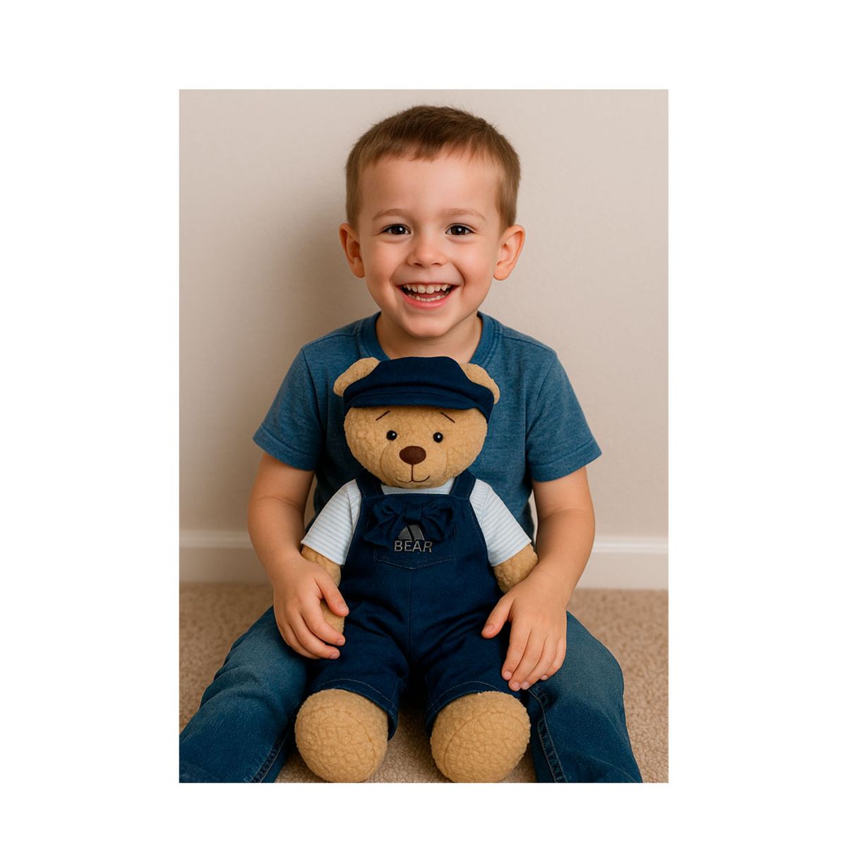 GENERICO - Oso de peluche Teddy a mano con 2 ropitas