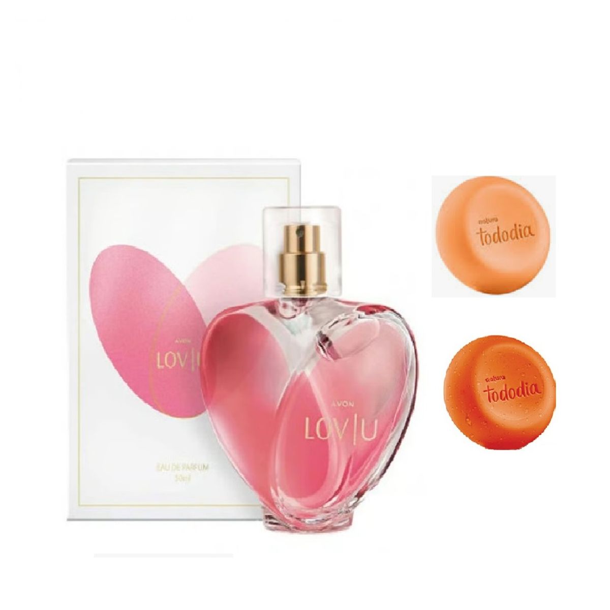 NATURA - Lov U Perfume de Mujer Avon + 2 jabones tododia