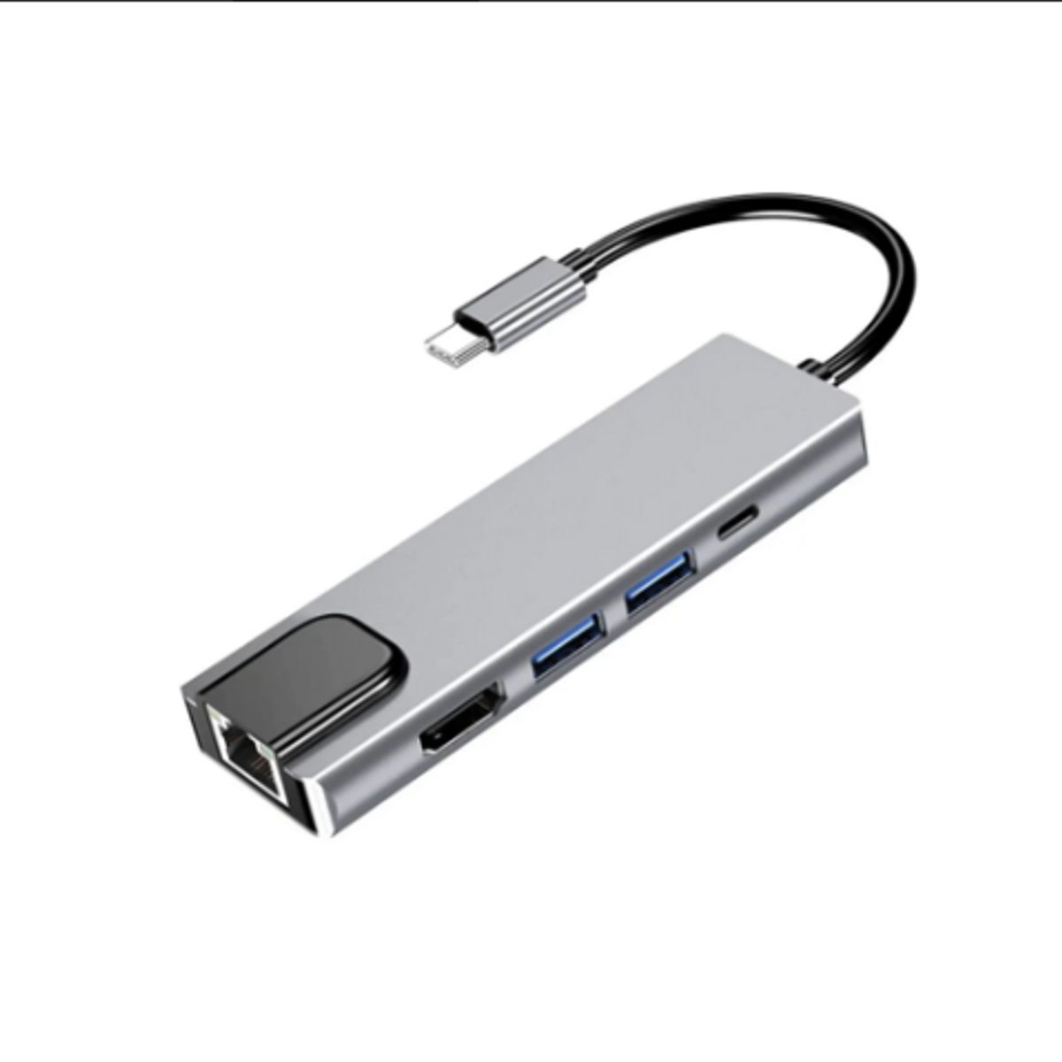 SEISA - Hub USB-C SEISA BYL-2007 Tipo C Adaptador 5 en 1 USB3.0/HDMI/PD/PUERTO ETHERNET