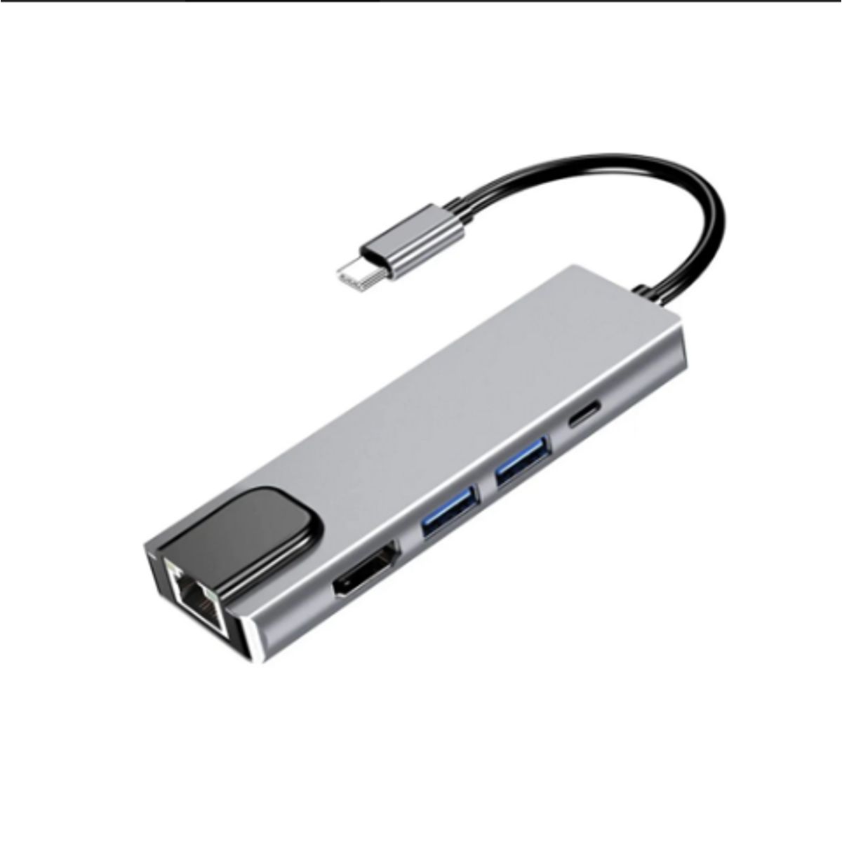 SEISA - Hub USB-C SEISA BYL-2007 Tipo C Adaptador 5 en 1 USB3.0/HDMI/PD/PUERTO ETHERNET