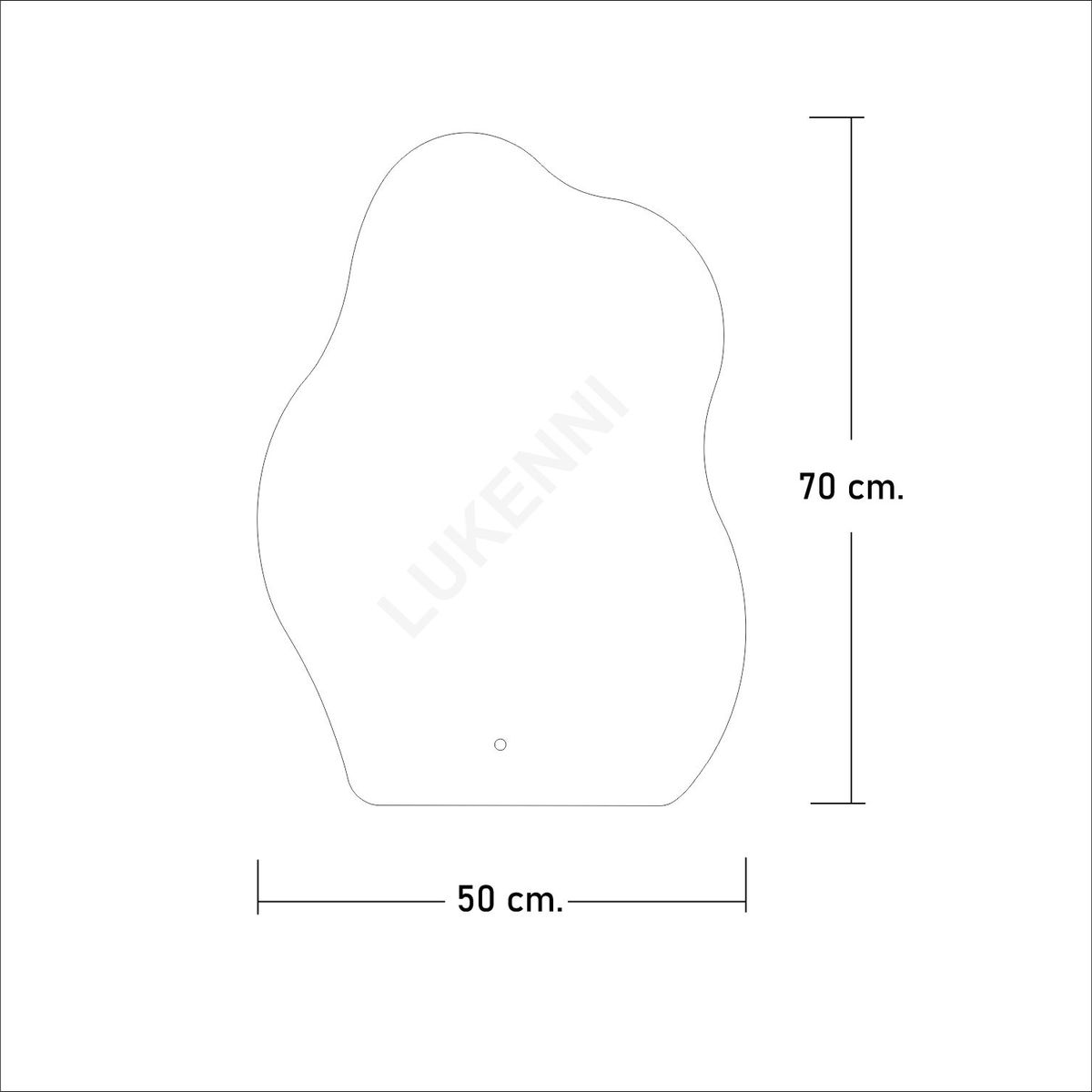 OEM - Espejo LED aesthetic 50x70 cm DUNE Luz calida