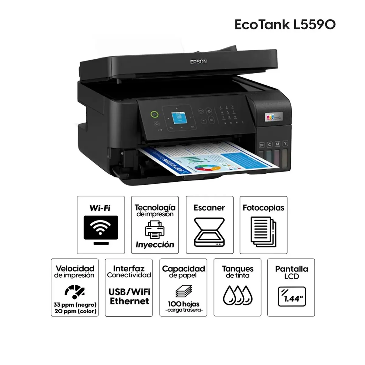 EPSON - Impresora Epson Ecotank L5590 Multifuncional ADF Wifi