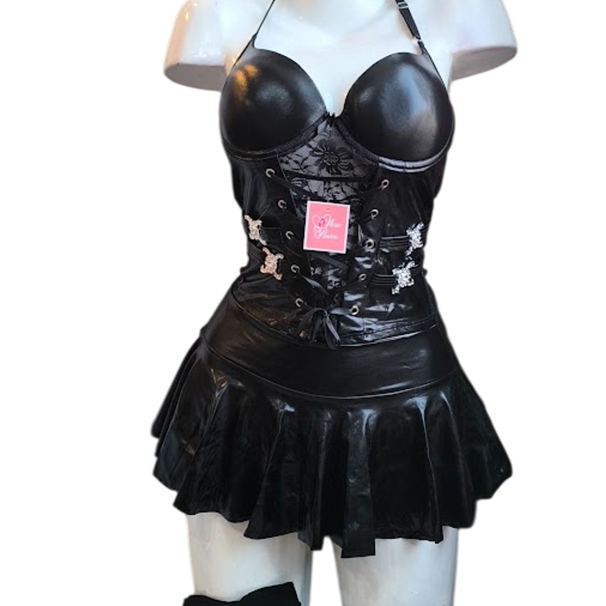 GENERICO - DISFRAZ DE GATUBELA LENCERIA SEXY DE LATEX