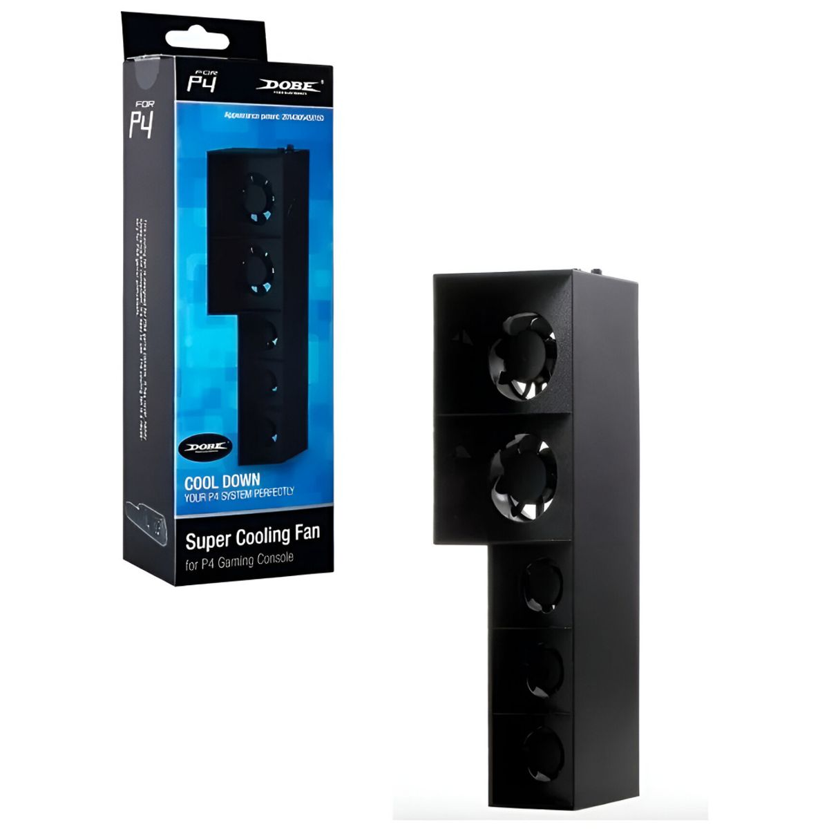 DOBE - Cooler Para Ps4 Fat Dobe 5 Ventiladores Turbo