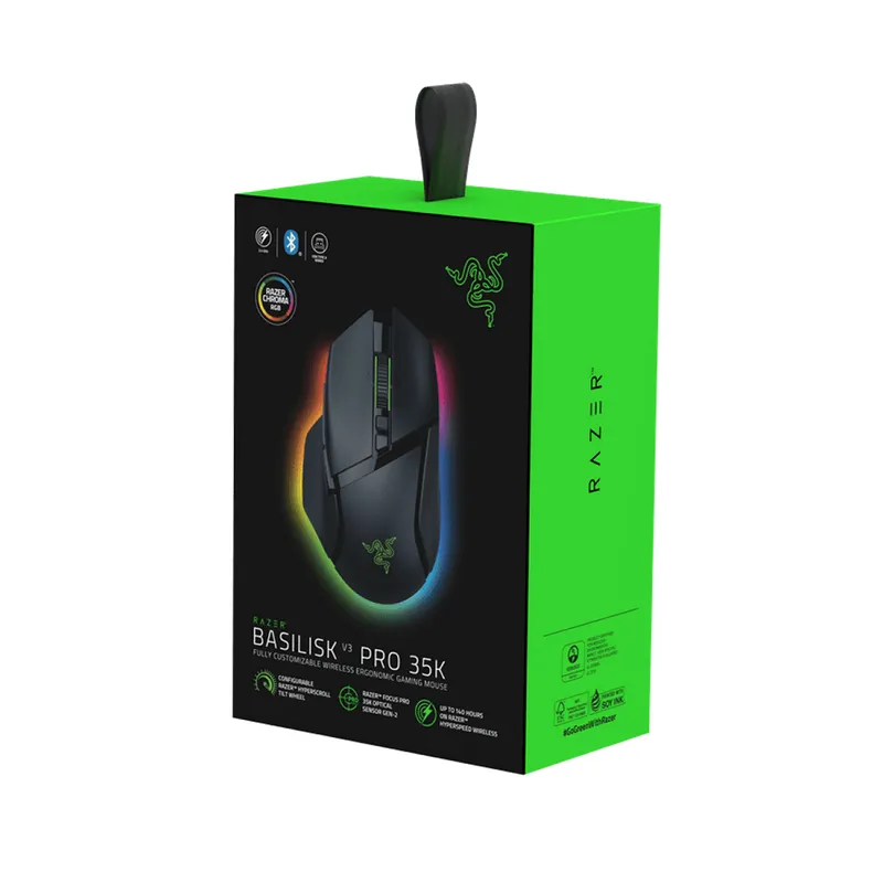 RAZER - Razer Basilisk V3 Pro - Mouse Ergonómico 35K DPI con Conectividad Ina