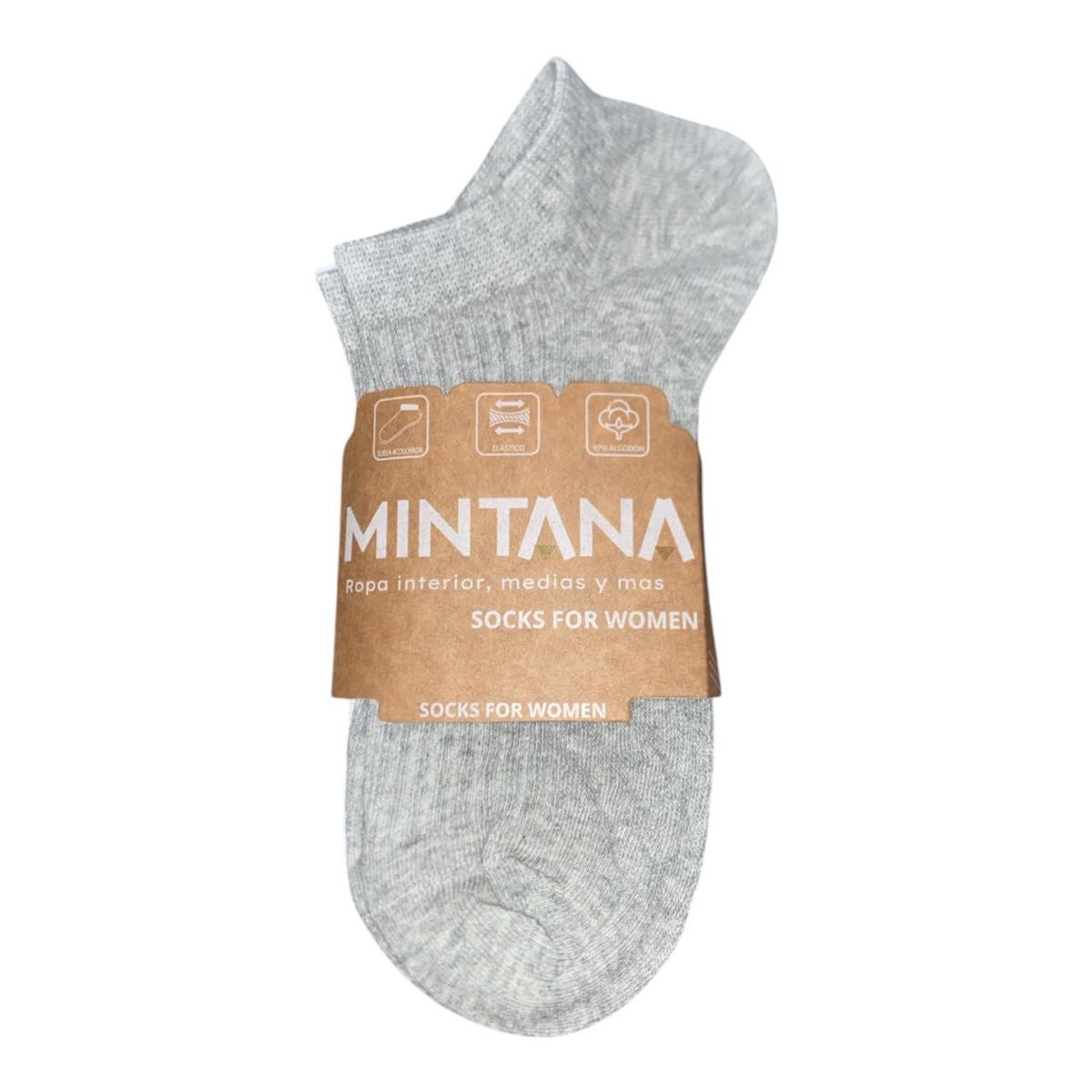 MINTANA - PACK 3 MEDIAS  TALONERA  MUJER ALGODON MINTANA