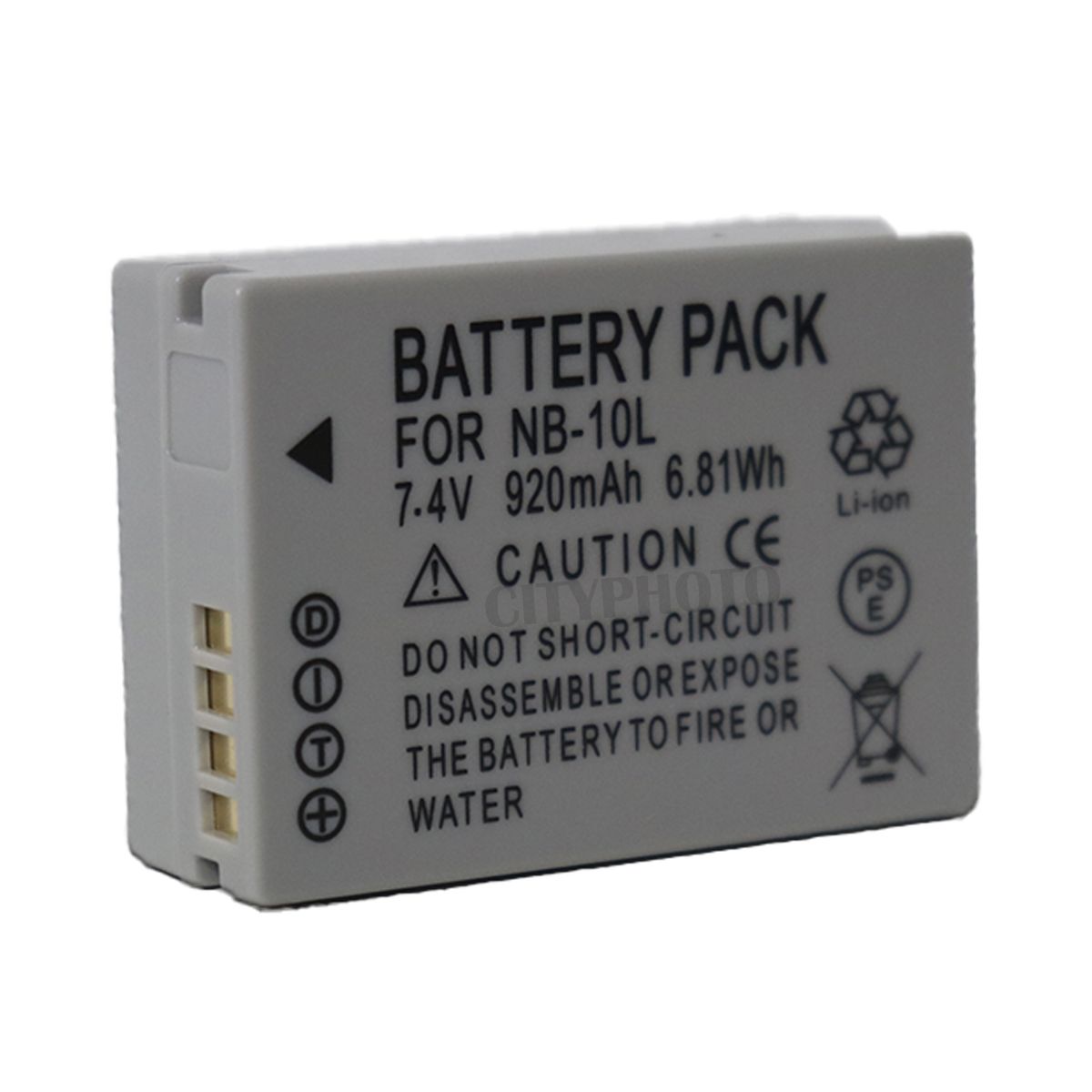 GENERICO - Batería NB- 10L para Cámaras Canon Powershot G1 X G15 G16 SX40 SX50 SX60 Hs