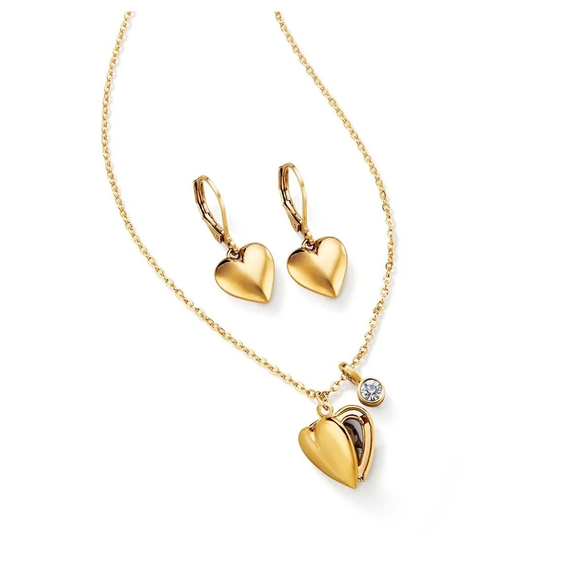 ESIKA - Estuche Collar + Aretes Love Paradise Corazon