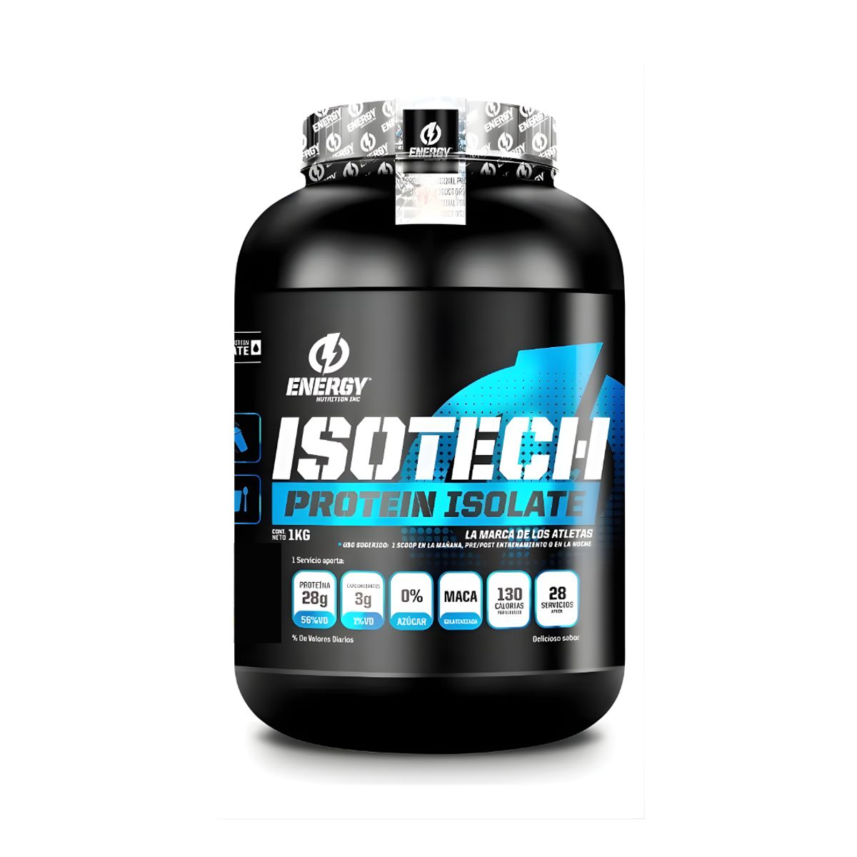 ENERGY NUTRITION - Isotech Proteina Isolatada Energy Nutrition 1 kg - Vainilla + Shaker + Portaproteina