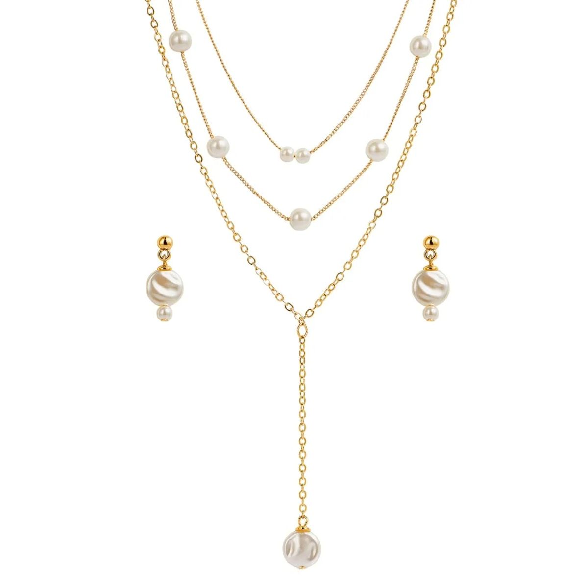 ESIKA - Set Collar + Aretes Pearly Island ESIKA