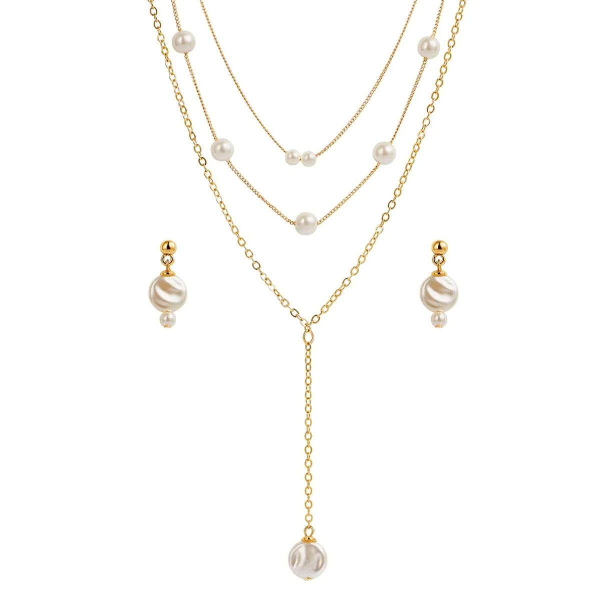 ESIKA - Set Collar + Aretes Pearly Island ESIKA