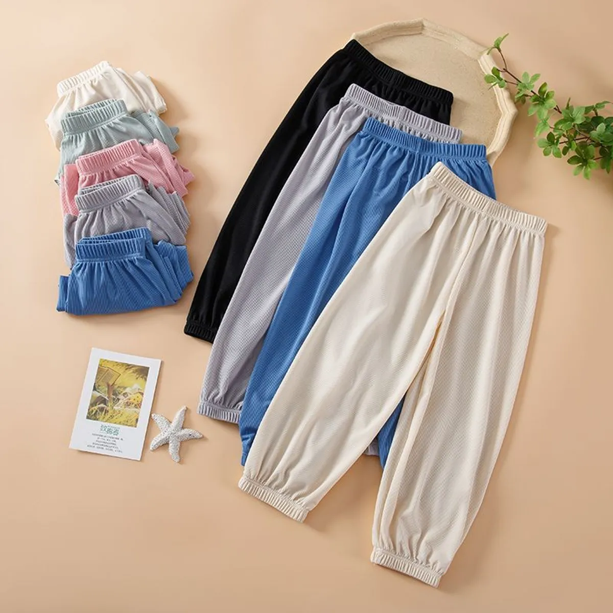 42AROZINA - 2 piezas de pantalones casuales sueltos para niños