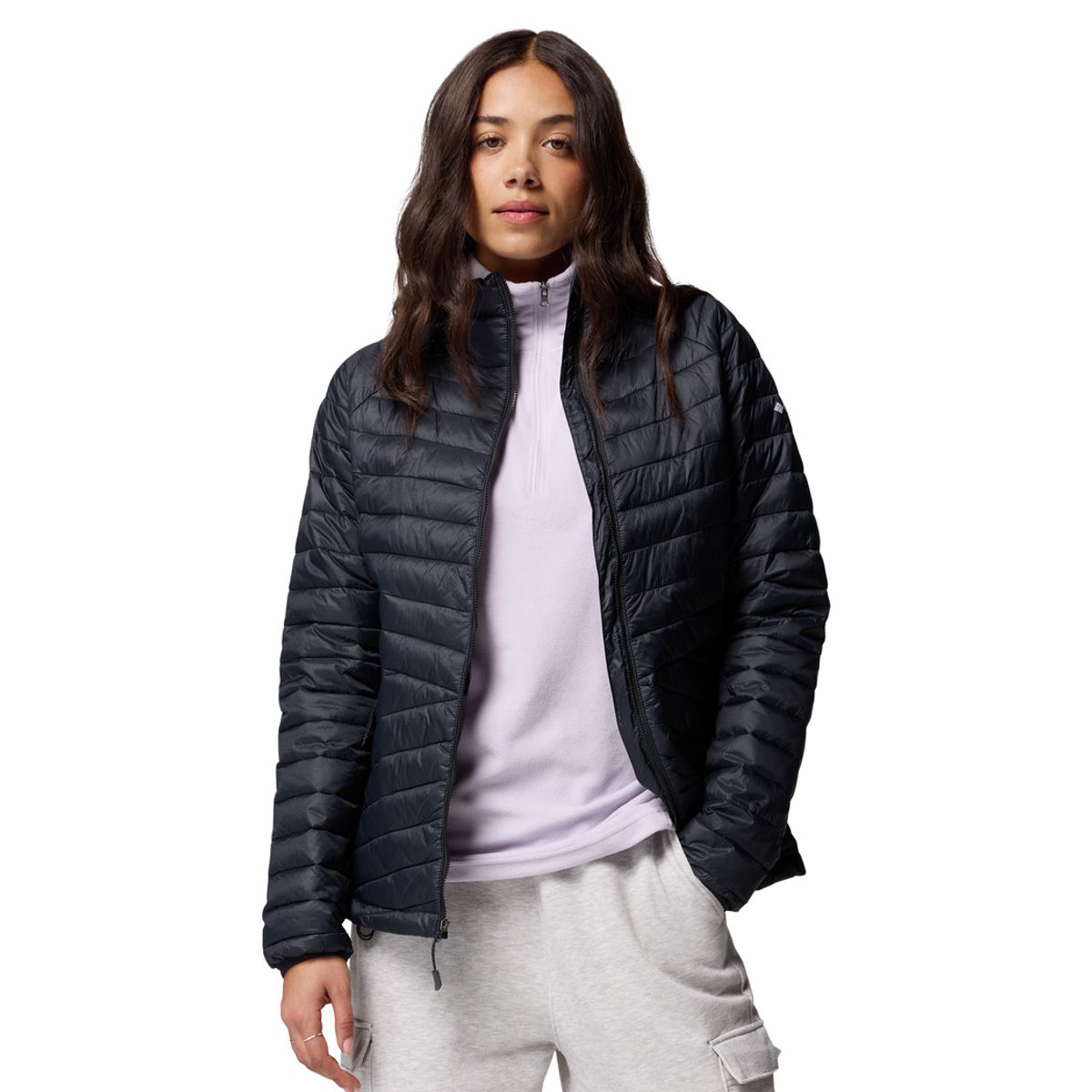 COLUMBIA - Casaca Columbia Mujer Powder Pass Negra COLUMBIA