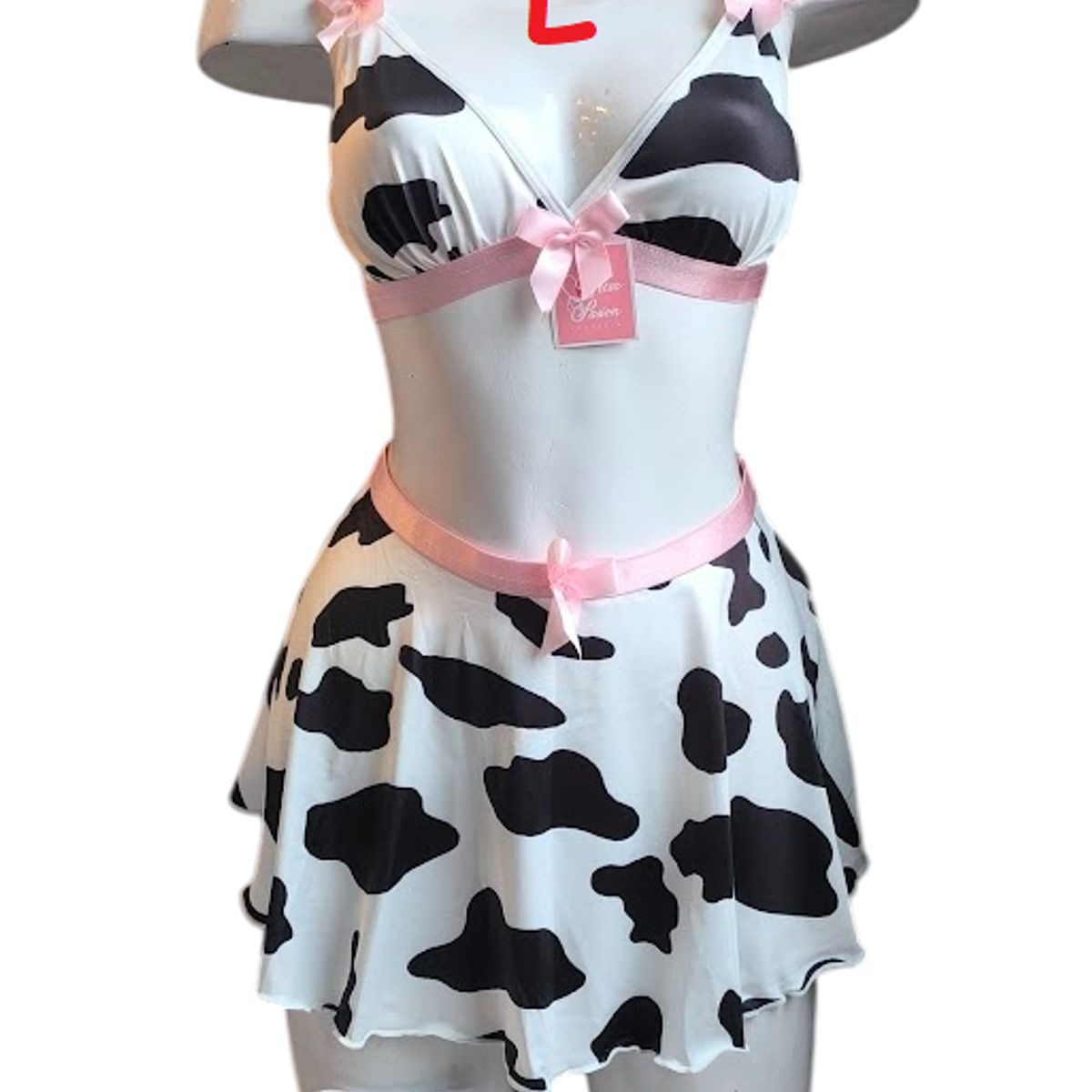 GENERICO - DISFRAZ DE VAQUITA LENCERIA DE VACA SEXY TALLA L