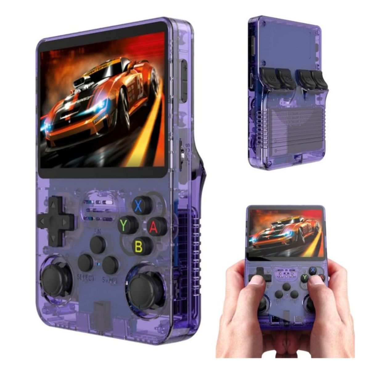 GENERICO - R36s Consola Gamer ArkOS 64gb Morado