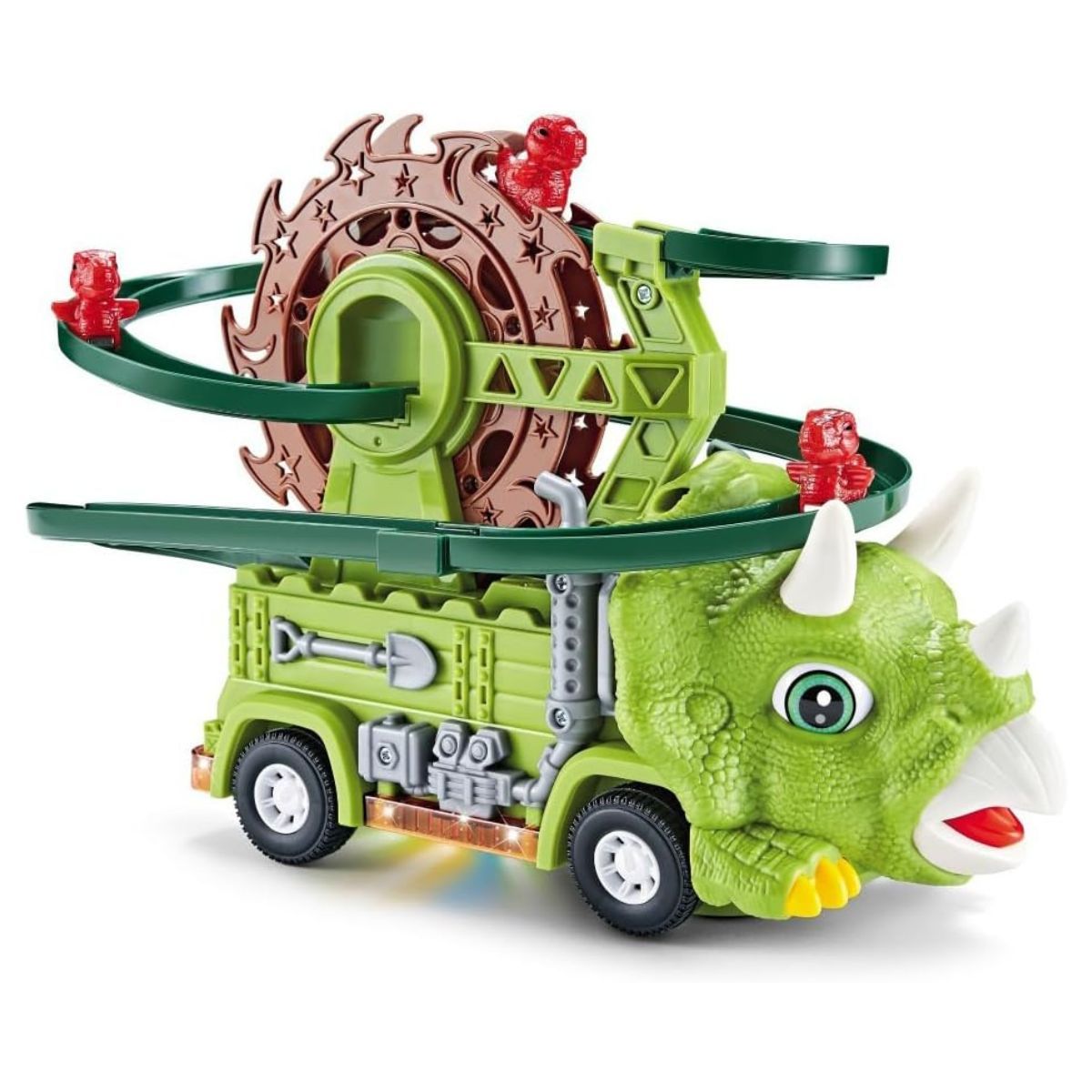 GENERICO - Juguete Carro Triceratops Con Via Deslizante Luces Y Sonido