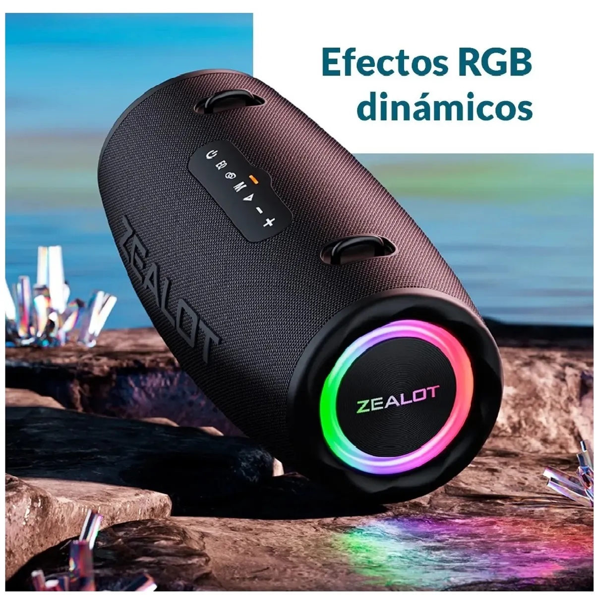 GENERICO - Parlante Zealot S87 Portátil Inalámbrico Color Negro Con Sonido Potente y Claro