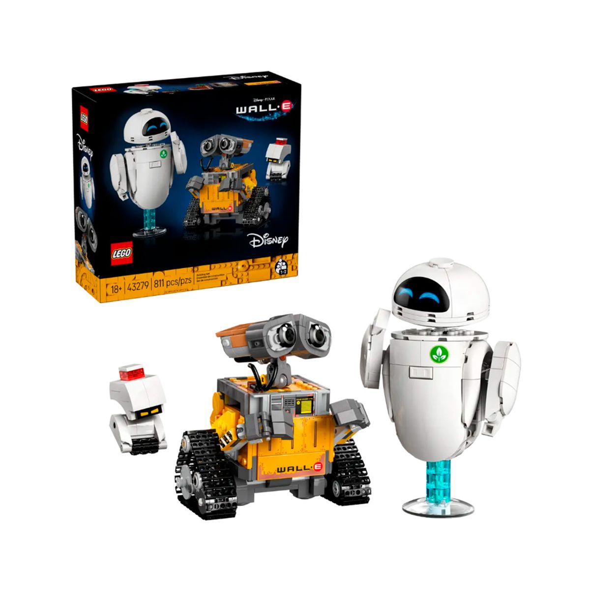 LEGO - LEGO Disney Pixar Wall E y EVE 811 Piezas 43279