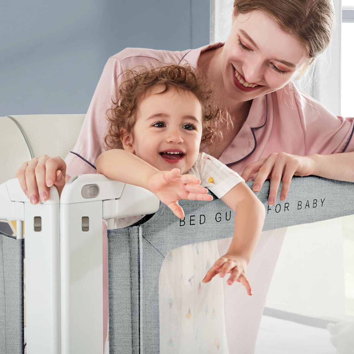 BABYKISS - PACK DE 3 BARANDAS DE SEGURIDAD PARA CAMA DE 2 PLAZAS