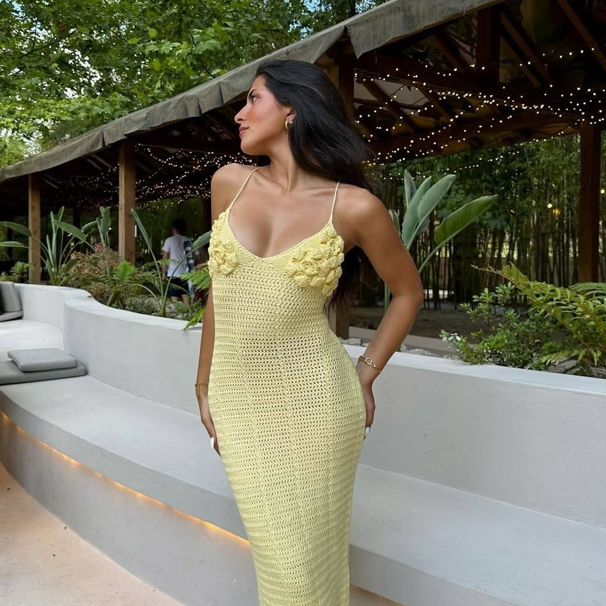 GENERICO - VESTIDO TEJIDO CASUAL FLORES DE MUJER